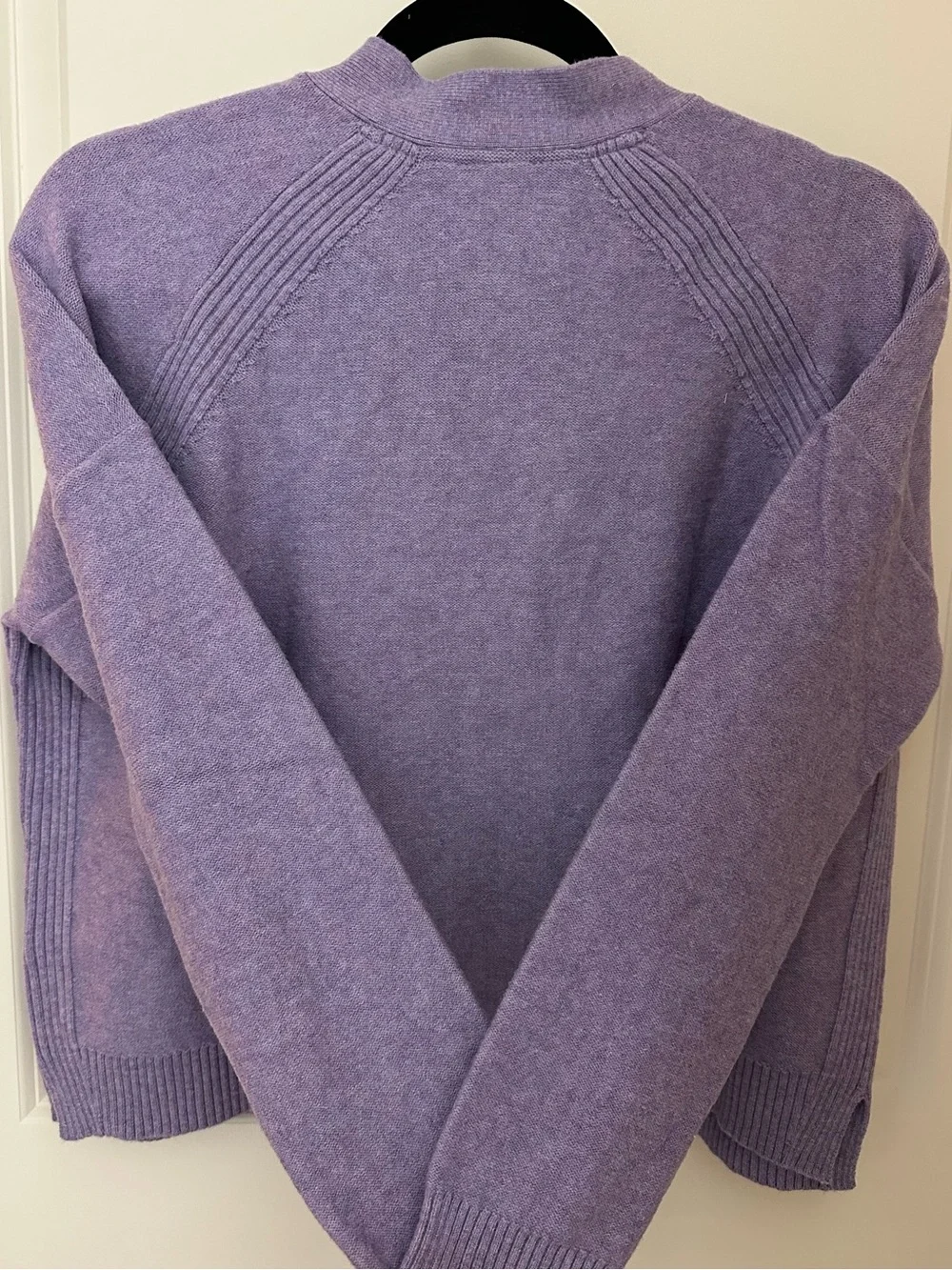 J. Jill Lavender V-Neck Button Front Cardigan - Picture 6 of 6